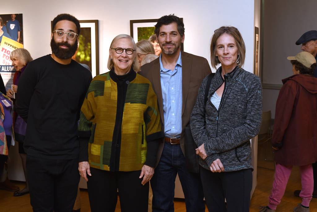 Pat Ulbrich with Hatem Hassen, Will Zavala and Licia Simon at Chatham Feminist Alumni Opening Reception