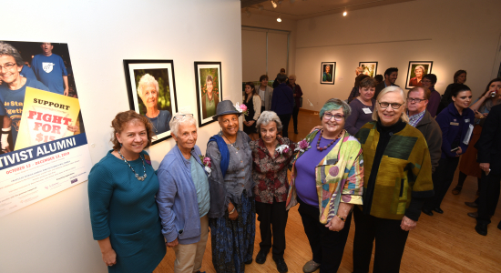 Featured activists with Jessie Ramey & Pat Ulbrich at Chatham Feminist Alumni Opening Reception